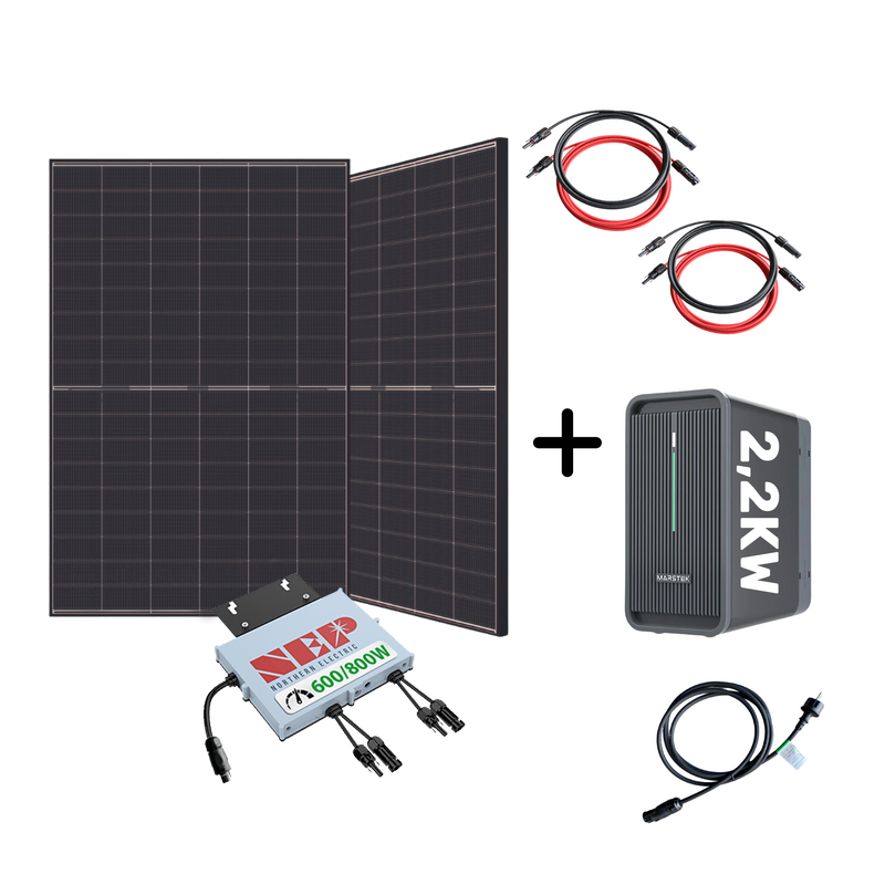 Balcony power plant 800W with storage 2.2kW